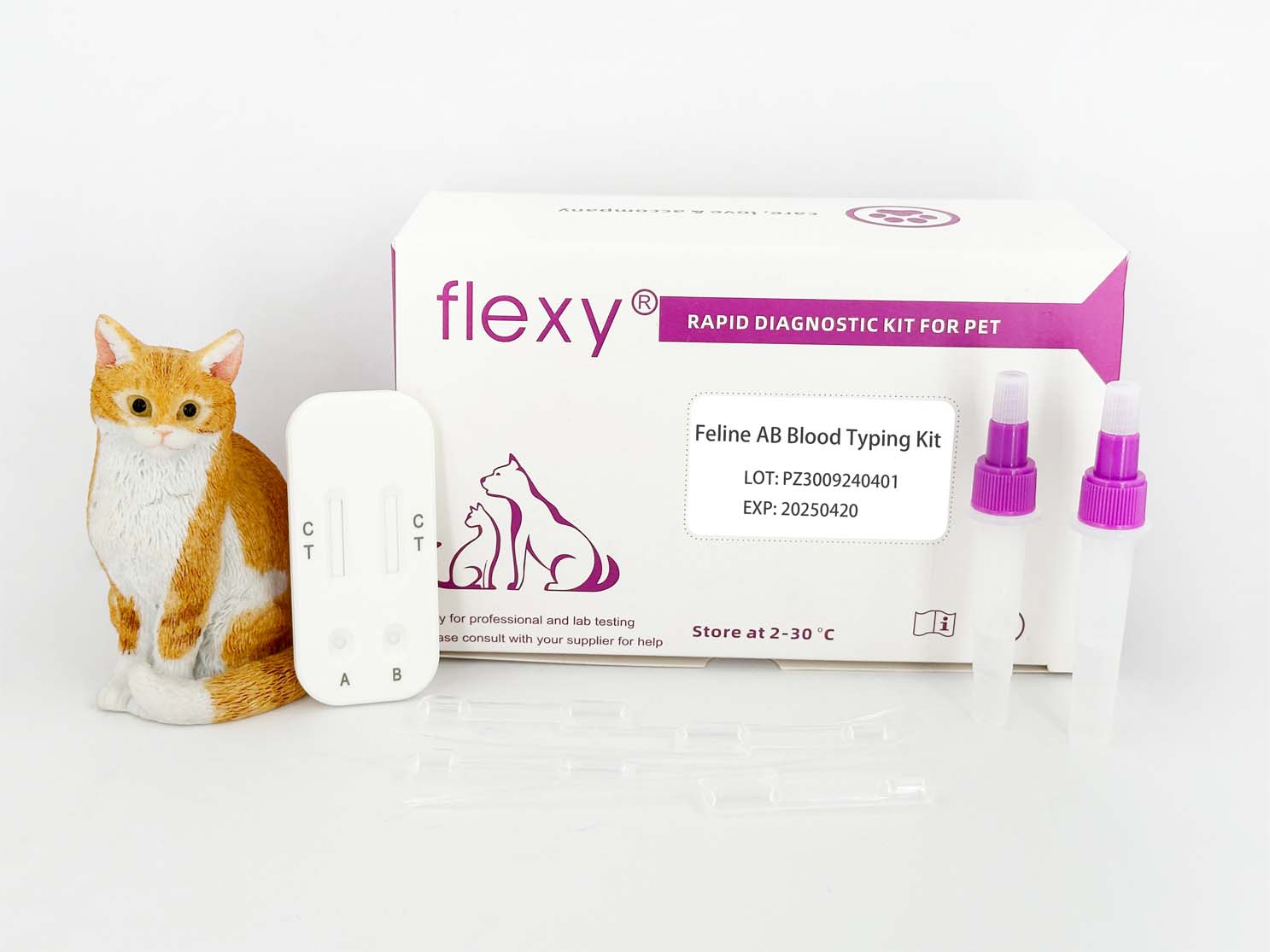 Feline AB Blood Type Rapid Test Kit